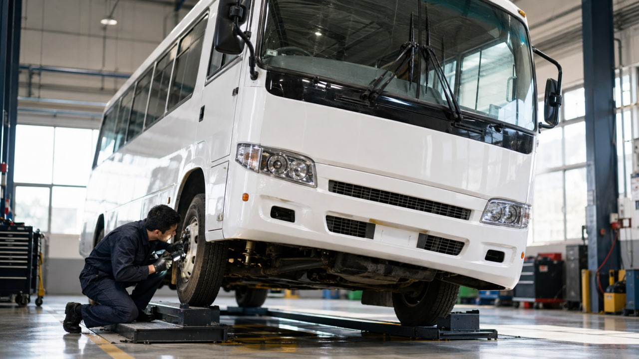 Діагностика підвіски автобуса Isuzu при крені кузова